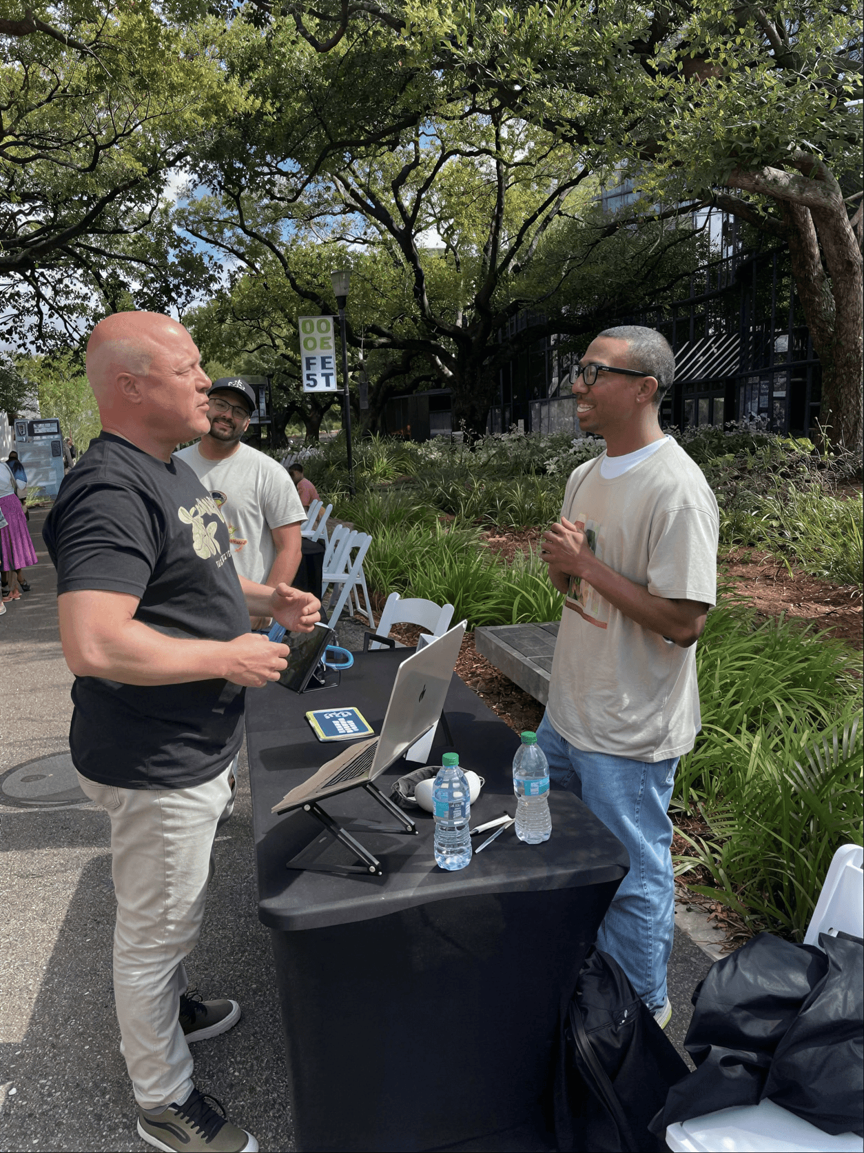 Team at community event