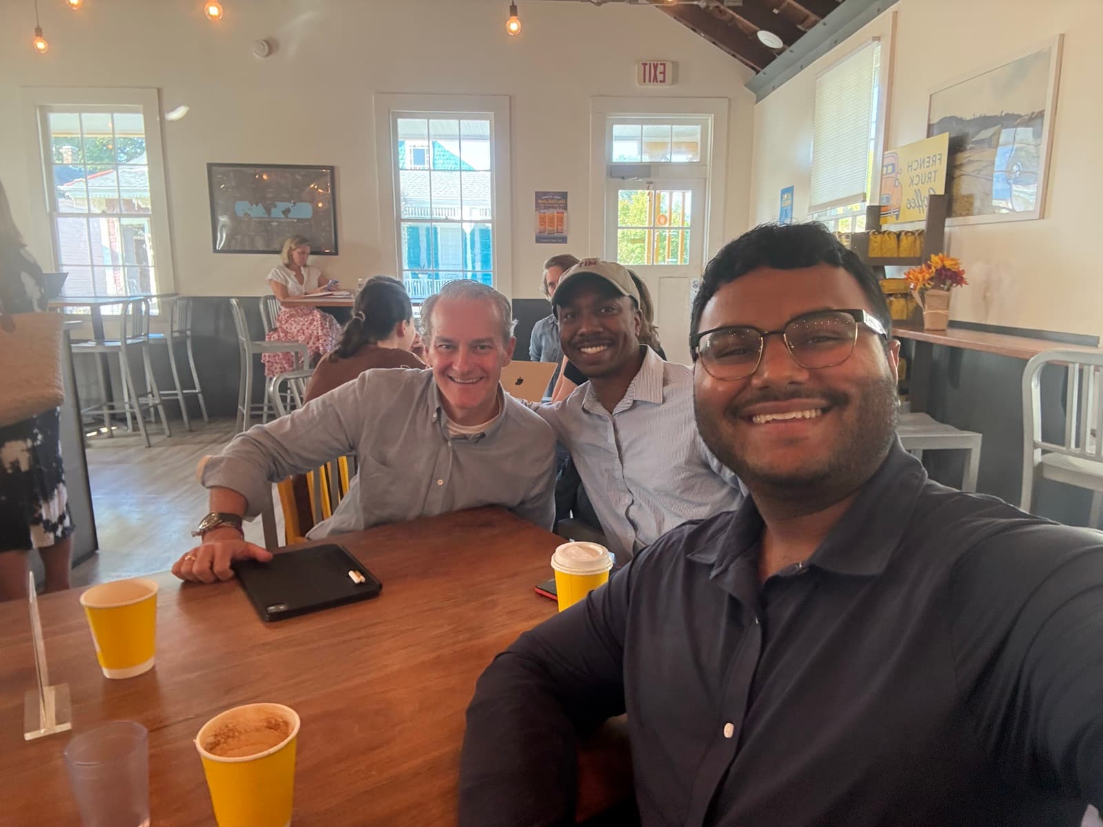 Shivang and Akintunde with Matt Candler, founder of 4.0 Schools